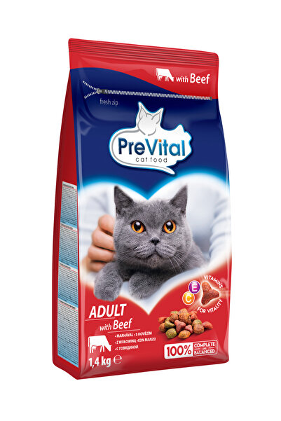 Prevital PreVital dry food for adult cats, with beef, 1.4kg