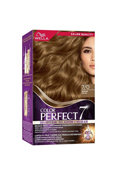 Wella Vopsea de par permanenta Color Perfect 7/0 Blond Mediu, 135ml