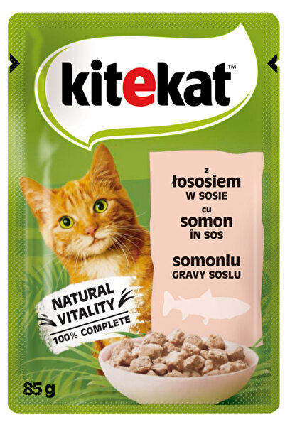 Kitekat Hrana umeda pentru pisici cu somon 85g