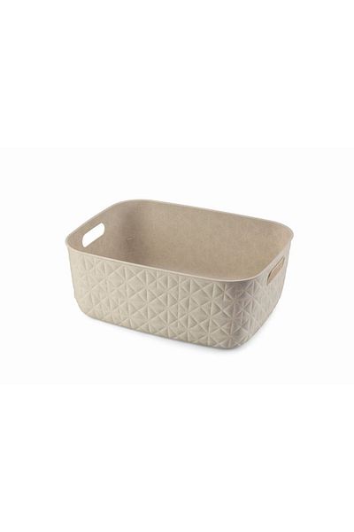 CURVER Storage basket with 2 handles Softex, 12.5L, 38x28.2x14.2 cm, Cream