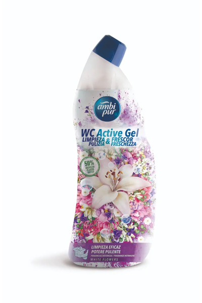 Ambi Pur Gel curatare pentru vasul toaletei Ambi Pur White Flowers 750ml