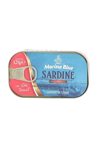Marina Blu Sardine în sos de roșii Marina Blue, 125 g
