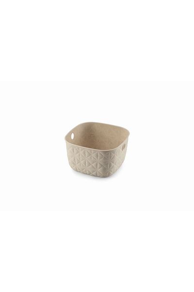 CURVER Storage basket with 2 handles Softex, 3 L, 19.4x19.4x11 cm, Cream