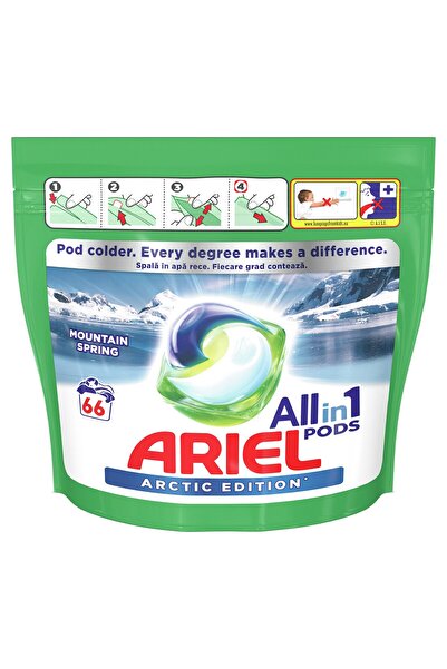 Ariel Detergent capsule All in One Podus Arctic Edition, 66 spalari