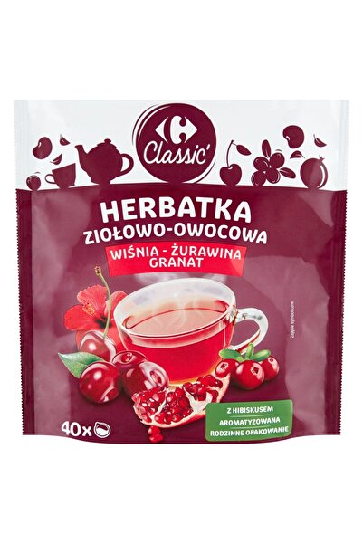 Carrefour Classic Ceai Carrefour Classic cu cirese si rodie 40 plicuri