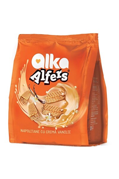Alfers Napolitane cu crema vanilie 180g