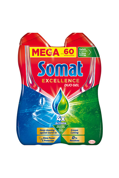 Somat Detergent lichid pentru masina de spalat vase Excellence Duo Gel, 60 spalari