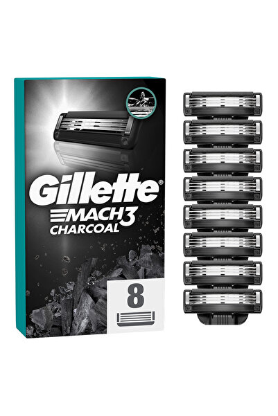 Gillette Rezerve aparat de ras Mach3 Charcoal, 8 buc