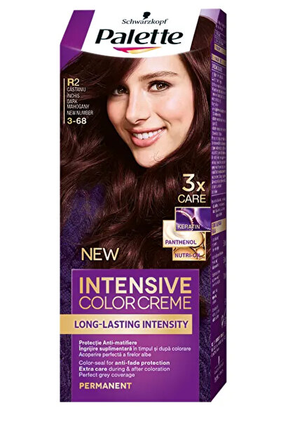 Paletteicc Vopsea de par permanenta Palette Intensive Color Creme R2, 3-68 Mahon inchis