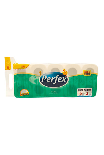 PERFEX Hartie igienica alba 2 straturi, 8+2 buc, 108 foi