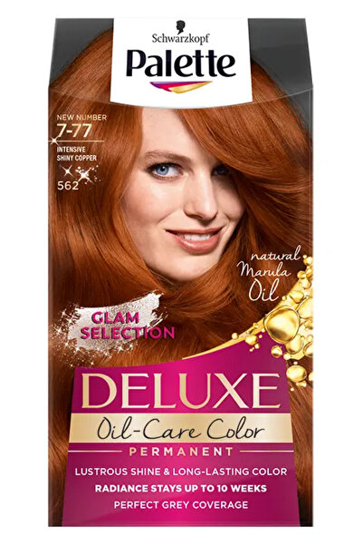 Palettelux Vopsea de par permanenta Palette Deluxe Oil-Care Color 562, 7-77 Aramiu stralucitor intens