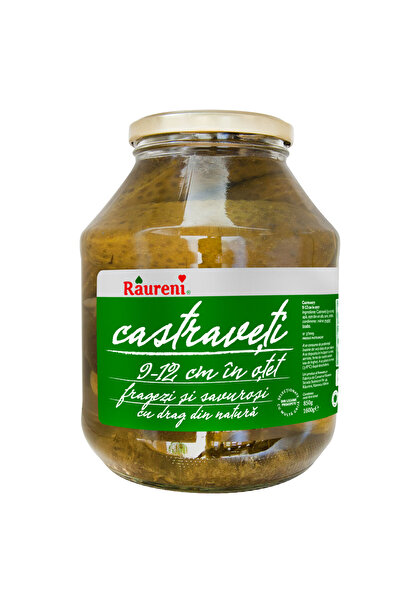 Raureni Cucumbers in vinegar 9-12 cm Raureni, 1600g