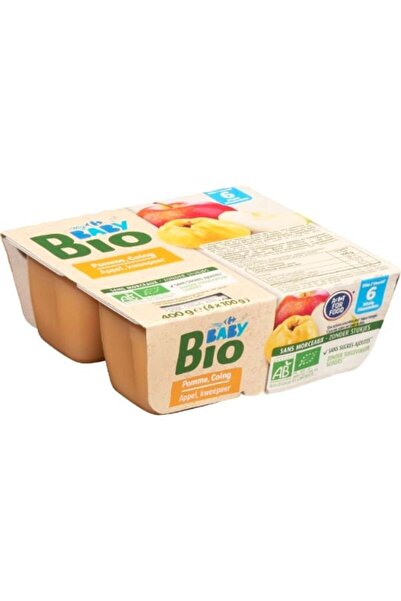 Crf Mybbio Piure Carrefour Baby, mar si gutuie, 4x100g