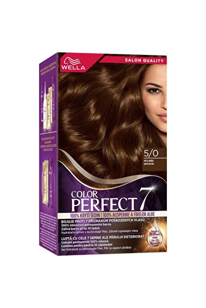 Wella Vopsea de par permanenta Color Perfect 5/0 Saten Deschis, 135ml