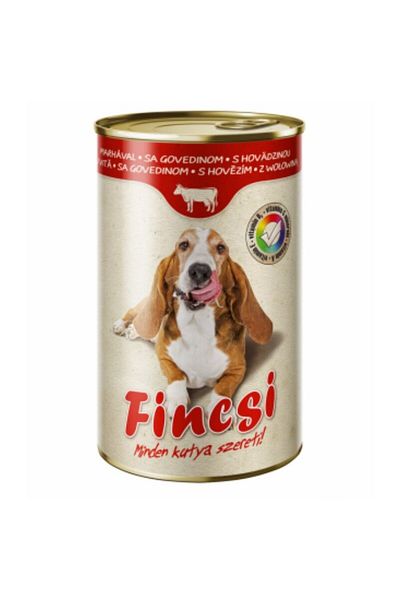 Fincsi Hrana umeda pentru caini adulti cu vita, conserva, 415 g