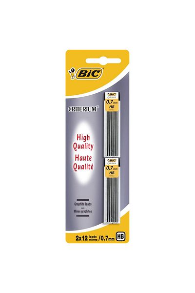 Bic Set of 2 HB leads for BIC mechanical pencils, 0.7 mm