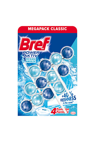 Bref Power Aktiv Ocean toilet air freshener, 3X50 gr
