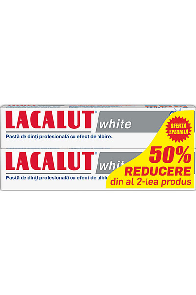 lacalut White toothpaste set, 2x75 ml