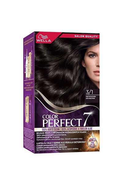 Wella Vopsea de par permanenta Color Perfect 3/1 Saten Cenusiu Inchis, 135ml