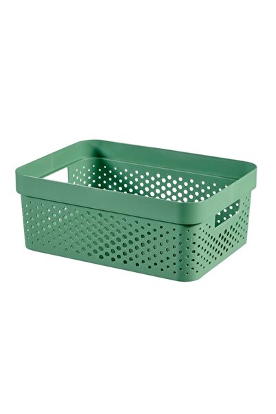 CURVER Cutie depozitare cu manere Infinity, plastic reciclat, 11 L, Verde