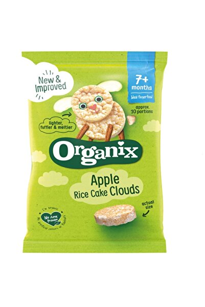 Organix Rondele ecologice din orez cu mere, +7 luni, 40g