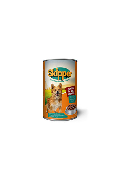 Skipper Hrana umeda pentru caini adulti cu vita, 415 g