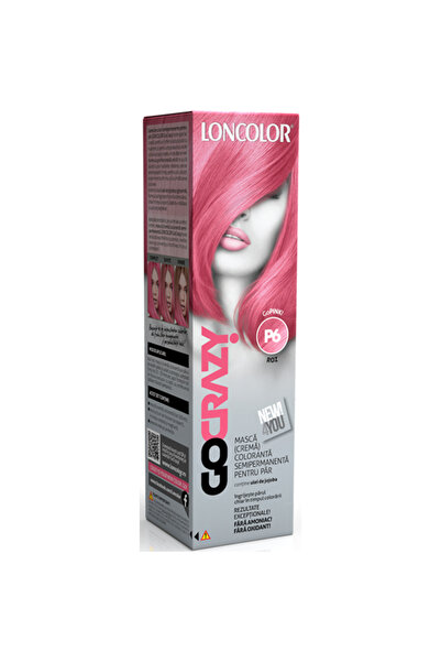 Lonc Crazy Crema de par coloranta semi-permanenta fara amoniac Loncolor GoCrazy P6 GoPink, 100 ml