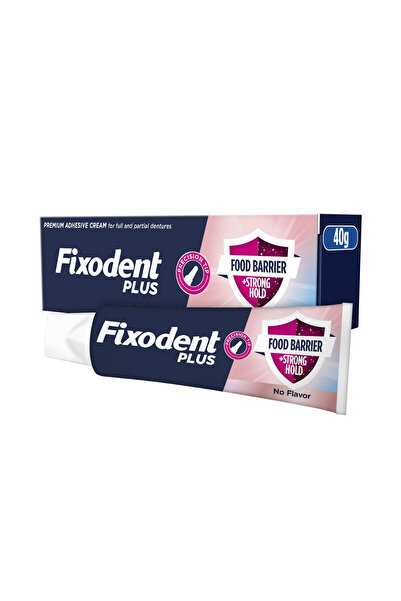 Fixodent Food Barrier Denture Adhesive Cream, 40 g, Plus