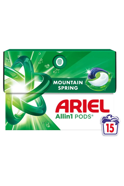 Ariel Detergent rufe capsule mountain spring, 15 capsule , 15 spalari