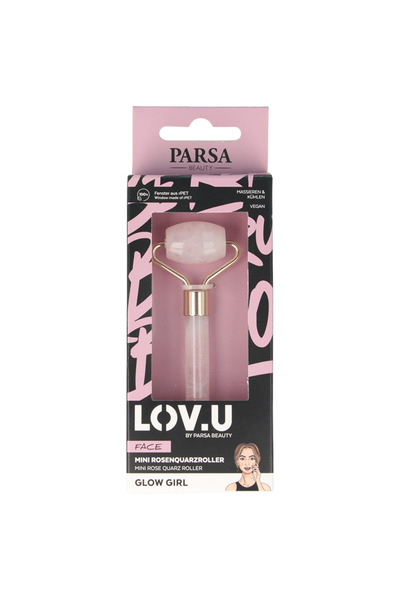 PARSA Mini rose quartz roller LOV.U, 1 piece