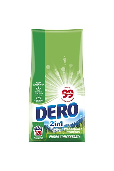 Dero Detergent de rufe pudra 2in1 Prospetimea Muntelui, 9 kg, 120 spalari