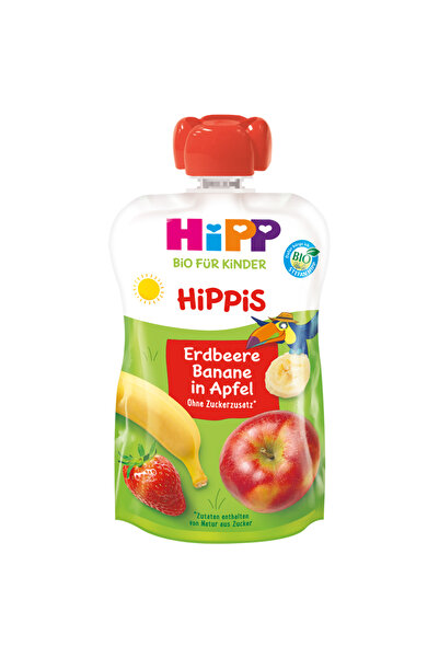Hipp Hippis Piure mar, capsuni, banana, 100 g