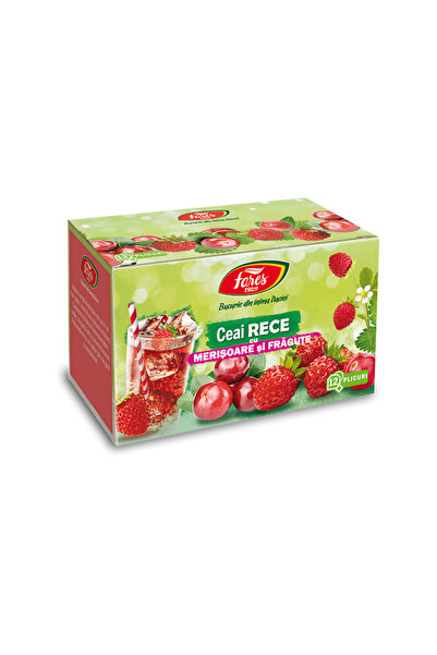 Fares Ceai rece cu merisoare si fragute, 12 plicuri