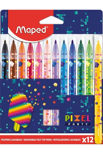 Maped Set 12 carioci Pixel Party, Multicolor