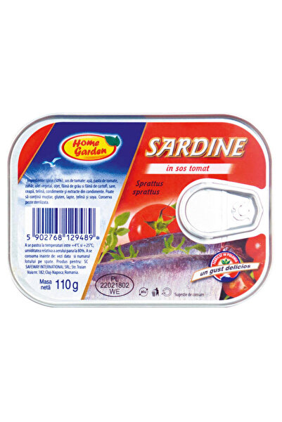 Home Garde Sardine în sos de roșii Home Garden 110g