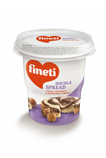 Fineti Crema tartinabila Double cu cacao, alune de padure si crema alba de lapte 400 g
