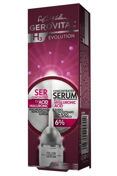 Gh3 Ser antirid concentrat cu acid hialuronic evolution Gerovital H3 10ml
