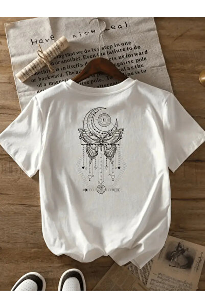 Aether تي شيرت مطبوع بأكمام قصيرة ومقاس كبير ممتاز