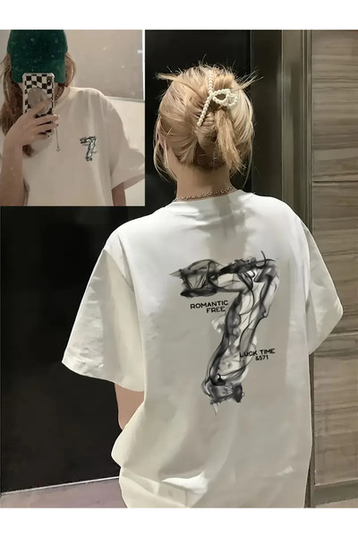 Jose Clothing تي شيرت مطبوع بأكمام قصيرة ومقاس كبير ممتاز