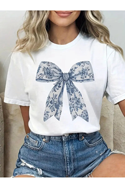 Aether تي شيرت مطبوع بأكمام قصيرة ومقاس كبير ممتاز