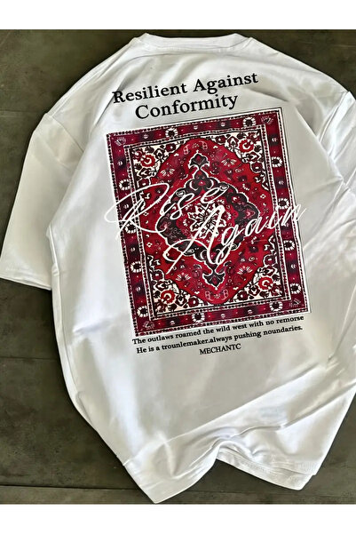 Aether تي شيرت مطبوع بأكمام قصيرة ومقاس كبير ممتاز