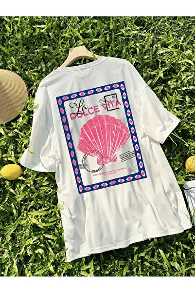 Aether تي شيرت مطبوع بأكمام قصيرة ومقاس كبير ممتاز