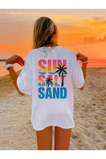 Aether تي شيرت مطبوع بأكمام قصيرة ومقاس كبير ممتاز