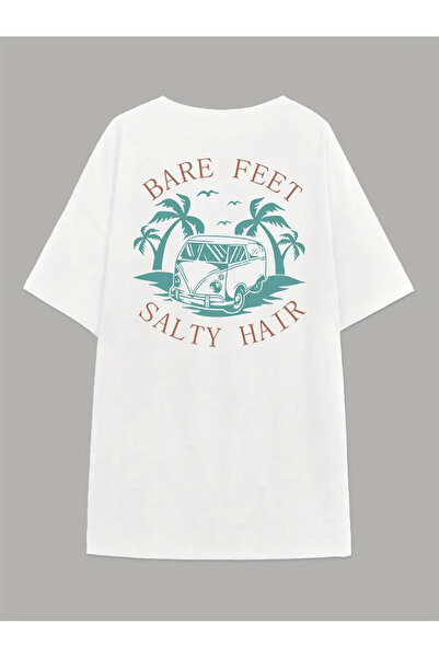 Aether تي شيرت مطبوع بأكمام قصيرة ومقاس كبير ممتاز