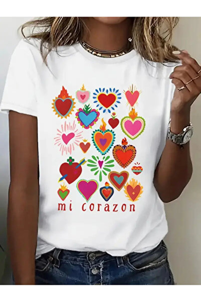 Jose Clothing تي شيرت مطبوع بأكمام قصيرة ومقاس كبير ممتاز