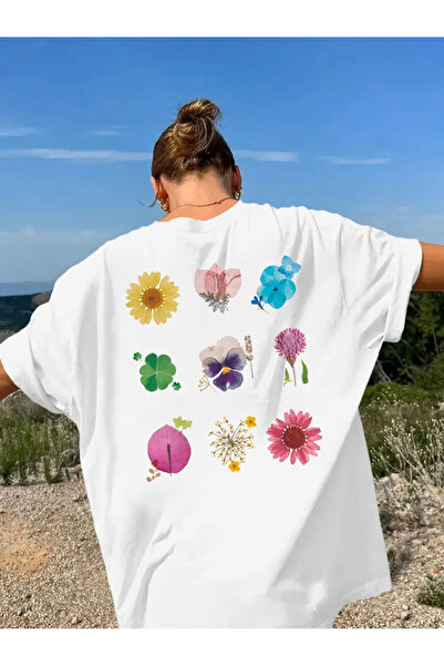 Aether تي شيرت مطبوع بأكمام قصيرة ومقاس كبير ممتاز