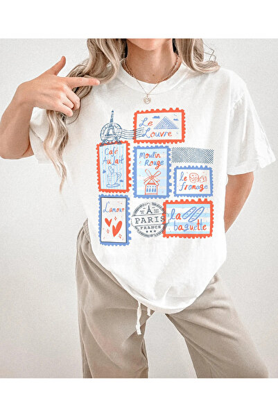 Aether تي شيرت مطبوع بأكمام قصيرة ومقاس كبير ممتاز