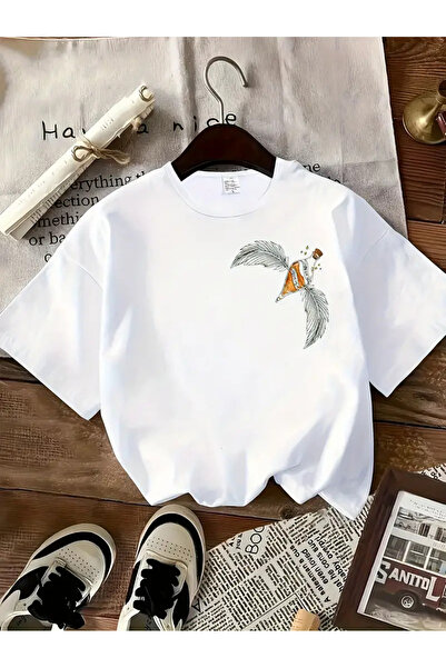 Aether تي شيرت مطبوع بأكمام قصيرة ومقاس كبير ممتاز