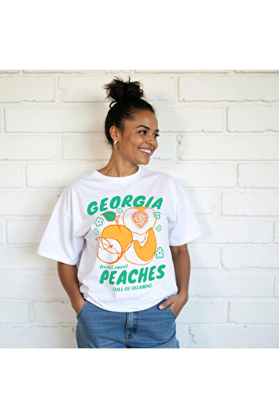 Aether تي شيرت مطبوع بأكمام قصيرة ومقاس كبير ممتاز