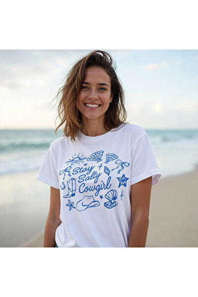 Aether تي شيرت مطبوع بأكمام قصيرة ومقاس كبير ممتاز